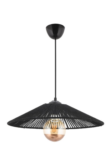 Opviq Merten Black Lámpara de Araña de Metal y Yute Negro Opviq Merten Black Lámpara de Araña de Metal y Yute Negro